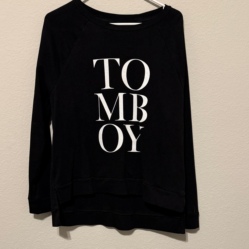 Banana Republic Black Sweatshirt with Bold Print